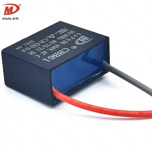 Buen precio Condensador de funcionamiento del motor del ventilador 3,0 uF 3,5 uF 2,5 uF 1,5 uF 400V CBB61 CAPACITOR