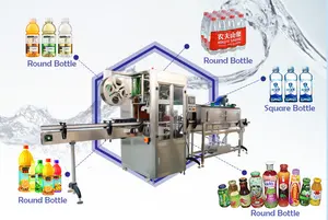 Full Automatic Small Bottles Shrink Sleeve Labeling Machine With Steam Shrink Tunnel