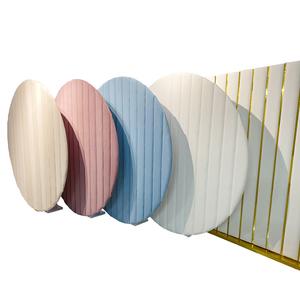 Telones de Fondo Circulares Redondos y Lisos de Color Rosa para Fiestas, Telón de Fondo de Terciopelo, Pared de Terciopelo para Decoración de Quinceañeras - Product Image 1