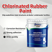 Peinture en caoutchouc chloré, résistante à l'eau, aux produits chimiques, séchage rapide, pour applications marines, piscines, réservoirs d'eau, béton, acier.