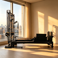 Reformer Pilates à structure spirale avec chariot détachable pour studio et usage domestique, équipement de Pilates et de yoga