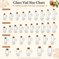 10ml 20ml 30ml petite bouteille en verre avec couvercles en liège Offre Spéciale mini pot en verre flacons transparents en gros