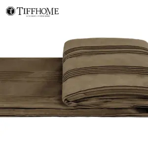Tiff Home Best Seller Custom Size 240*70cm Organic Crocheted Coffee Color Suede Throw Blanket Soft Breathable Bed Use