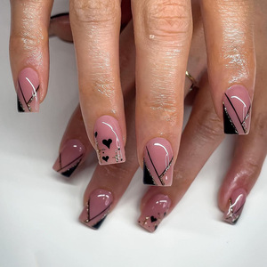 Venta al por mayor <span class=keywords><strong>uñas</strong></span> postizas acrílicas mecánicas 24 Uds <span class=keywords><strong>uñas</strong></span> artificiales largas estilo francés almendra ataúd prensa en las <span class=keywords><strong>uñas</strong></span> - Product Image 1