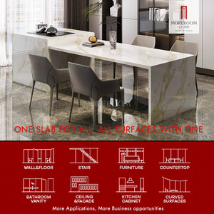 Lastra in Pietra Sinterizzata Calacatta Bolgheri 1600x3200mm, 12mm, Effetto <span class=keywords><strong>Marmo</strong></span> Bianco <span class=keywords><strong>e</strong></span> <span class=keywords><strong>Oro</strong></span>, Lucida, in Gres Porcellanato di Grandi Dimensioni - Product Image 3
