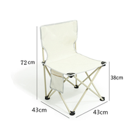 Chaise pliante d'extérieur ultra-légère et portable en tissu Oxford double couche avec dossier, pour camping, pêche, croquis artistiques et utilisation comme banc
