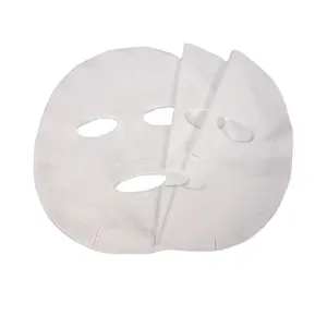 Skin care transparent lyocell full face mask Nonwoven 60gsm gauze tencel facial mask sheet