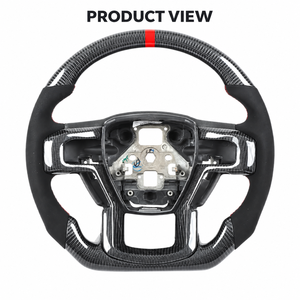 Volant de direction aspect carbone 2015-2020 pour Ford F-150 Raptor, remplacement personnalisé du volant pour les achats en gros en atelier - Product Image 5