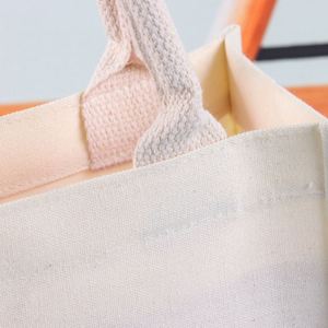 Sac fourre-tout en toile blanc pur, vente en gros d'usine, sac créatif à logo peint à la main, sac fourre-tout grande capacité - Product Image 2