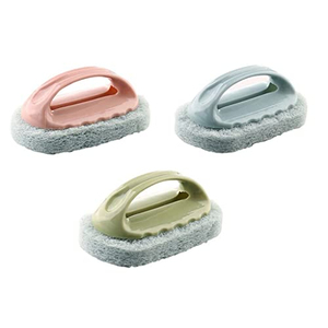 Brosse de nettoyage pour casseroles, multi-usages, réutilisable, grise, brosses de nettoyage pour salle de bain, cuisine, éponge-brosse - Product Image 1