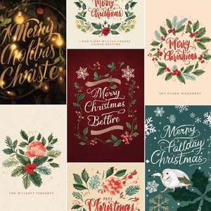 友人、家族、大切な人へのクリスマスビジネスカード - アート紙デジタル印刷 - Product Image 6