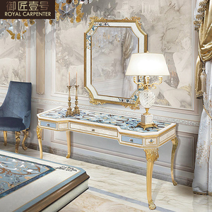 Table de toilette en bois massif de style européen luxueuse <span class=keywords><strong>pour</strong></span> la chambre à coucher, sculptée à la main <span class=keywords><strong>pour</strong></span> la chambre de la femme - Product Image 3