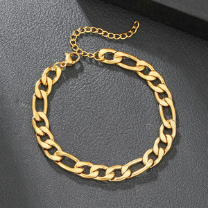 Stainless Steel 3:1 NK Chain Bracelet Geometric Design Unisex Jewelry Fashion Accessory - Product Image 2