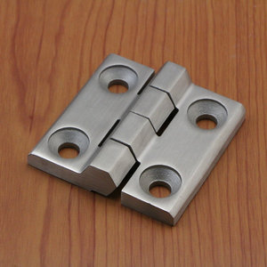 304 Stainless Steel Hinges 80x80x10mm <b>Brushed</b> Surface Mount Furniture Hinge Industrial Design Antirust - Product Image 1