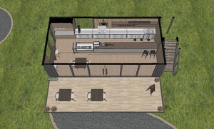Café mobile préfabriqué de 30 pieds pour stade, restaurant conteneur à double étage, café - Product Image 4