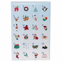 Boîte de calendrier de l'avent alimentaire vide de style tendance pour Noël