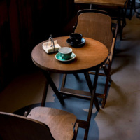 Tables et chaises pliantes en bois massif de style rétro, imperméables, pour patio, balcon, jardin, cour - Meubles d'extérieur à bas prix
