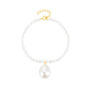 Bracelet CANNER en argent sterling 925 de luxe, perles irrégulières, étincelant, pour femmes, grosse perle - Product Image 1
