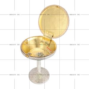 Women's Luxury Classic Casual Evening Clutch <b>Bag</b> with <b>Glitter</b> Cherry Crystal Rhinestone Chain Handbag for Wedding Parties - Product Image 6