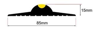 Dải màu vàng đen, con dấu ngưỡng sàn nhà để xe cao su 85x15mm - Product Image 2