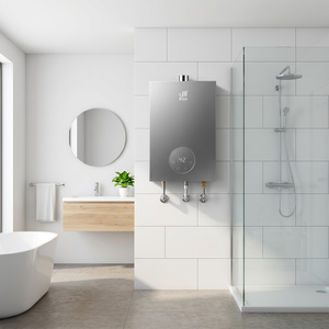 Chauffe-eau mural au gaz CSA 16L avec régulation intelligente de la température et ventilation assistée par ventilateur - Product Image 1