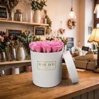 Boîtes cadeaux rondes en carton rigide avec couvercle, logo personnalisé et impression à chaud