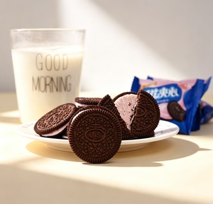 Biscotti sandwich ripieni di cioccolato, crema alla <span class=keywords><strong>fragola</strong></span> <span class=keywords><strong>e</strong></span> gusto caffè, vendita all'ingrosso direttamente dalla fabbrica - Product Image 4