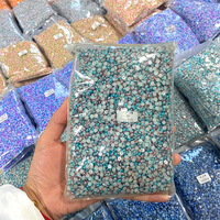 Perles semi-plates en plastique de haute qualité 2mm 3mm 4mm 5mm 6mm 8mm 10mm, effet arc-en-ciel, pour la décoration de robes