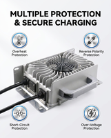 Chargeur professionnel LNLEE 113,4 V 15 A pour E-Moped, compatibilité BMS intelligente pour Pit Bike électrique, technologie résonnante LLC