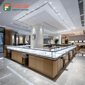 Modern Jewelry Retail Display System Wood <b>Frame</b> Brand Store Showcase Cabinet - Product Image 1