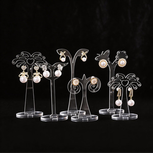 Soporte de exhibición de acrílico para pendientes <span class=keywords><strong>en</strong></span> stock, superventas transfronterizo, para transmisiones <span class=keywords><strong>en</strong></span> <span class=keywords><strong>vivo</strong></span>, para pendientes de botón, para colgar <span class=keywords><strong>en</strong></span> sesiones de fotografía - Product Image 3