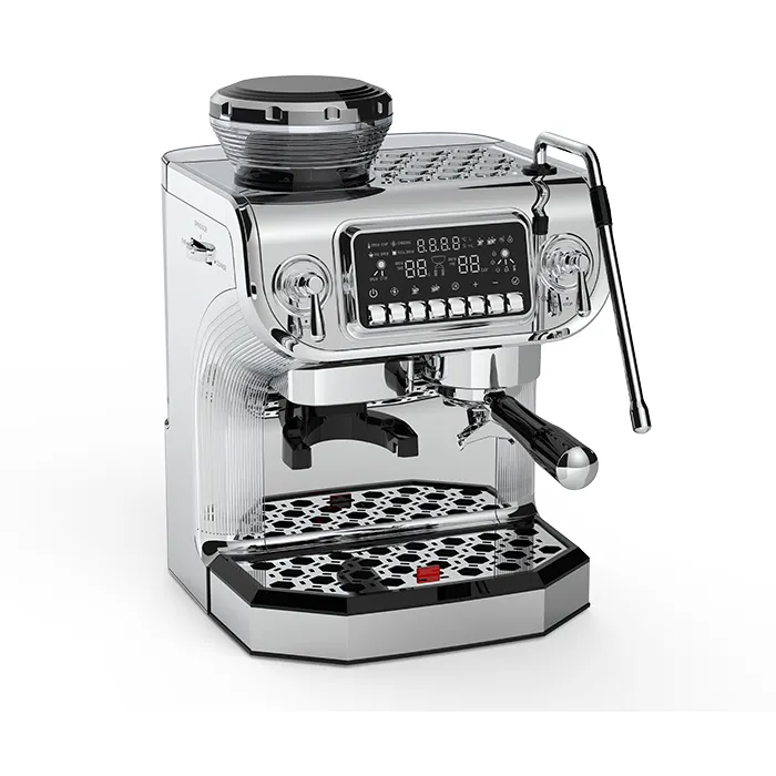 Otel elektrikli 15 bar yüksek basınçlı kahve makinesi private label cappuccino kahve makinesi değirmeni ile