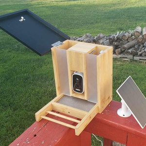 במבוק עץ מגביר ציפור חכם ביקורים מזין עם מצלמה סולארית מונעת אי זיהוי 2.5k hd אוטומטי - Product Image 4