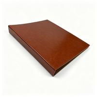 Porte-documents de luxe personnalisé en métal noir imprimé à 3 anneaux pour documents importants, juridiques et d'entreprise