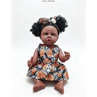 Poupée Reborn en vinyle noir de 12,5 pouces pour filles, poupée bébé réaliste, peau douce au toucher, tenues interchangeables pour jeu de rôle d'éveil