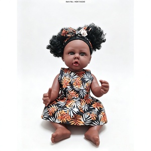 Poupée noire réaliste de 12,5 pouces pour filles, poupée bébé nouveau-né avec peau douce au toucher, pour le jeu de rôle éducatif - Product Image 3