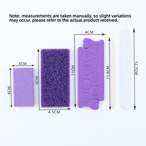 Juego de 5 Herramientas de Manicura y Pedicura, Lima de Uñas, Separador de Dedos, <span class=keywords><strong>Piedra</strong></span> Pómez, Kit de Cuidado de Pies para Salón y Uso Doméstico - Product Image 5