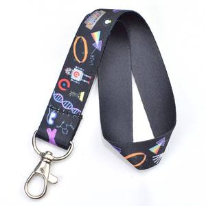 Wholesale Customised Women Personalised Jacquard Lanyards Keychain Keyring Lanyard Sublimation Key Chains Polyester Lanyard