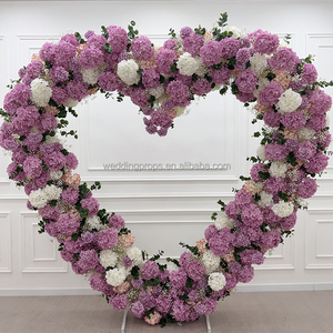 Nuovo Design bianco ortensie Wedding archy sfondo a forma di cuore fiore di scena per la decorazione di eventi - Product Image 1