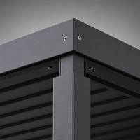 Pergola moderne en aluminium à lames orientables, imperméable, pour jardin extérieur, balcon et terrasse (3x3m à 6x4m)