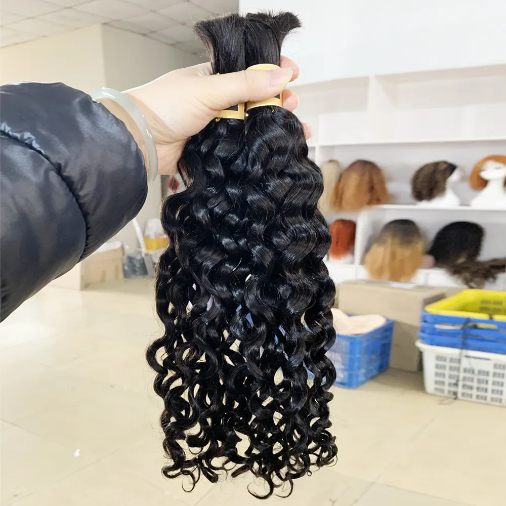 Summer Sale Raw Virgin Hair Vendor Unwefted 100% Unprocessed Indian Hair Extension Bulk Human Hair for Braided Styles