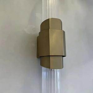 ISO9001 Luxury CNC Wall <b>Sconces</b> Customizable Design & Color, No MOQ, Brass Stainless Steel LED <b>Light</b> Fixtures - Product Image 1