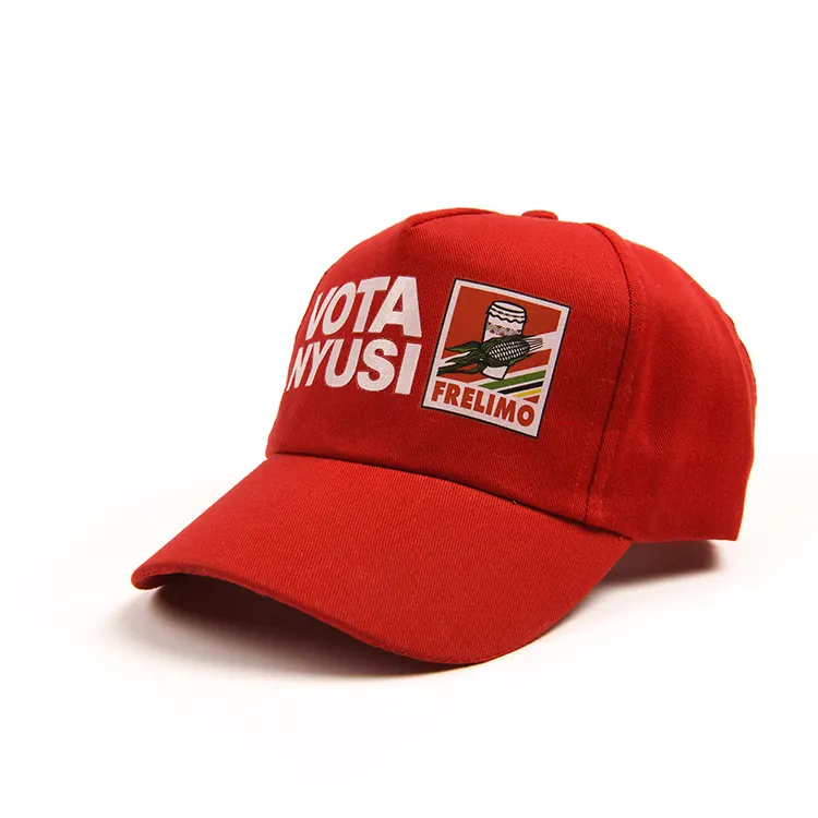 Cappellino sportivo personalizzato per l'elezione del nuovo presidente 2024 cappello promozionale economico in poliestere 100% o berretto da campagna in polycotton
