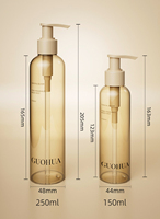 Flacon pulvérisateur rond en PET multi-volumes (100 ml, 150 ml) à brume fine, couleur personnalisée, pour lotion corporelle et emballage cosmétique