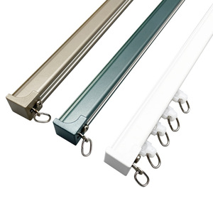 Rail de rideau en alliage d'aluminium blanc mat, Masahiro Gold, Culli Blue, anti-rouille, design moderne pour baie vitrée et balcon - Product Image 3