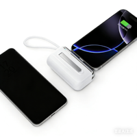 Chargeur de téléphone portable mini powerbank LED bleu personnalisé KC CCC CE PSE 22,5W 10000mAh Type-C, capsule bleue, powerbanks portables avec support