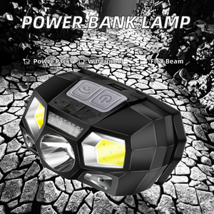 Linterna Frontal LED Impermeable con Función de <span class=keywords><strong>Banco</strong></span> de Energía USB, Clasificación IP65 para Carga de Emergencia del <span class=keywords><strong>Teléfono</strong></span>, Haz Ajustable - Product Image 2