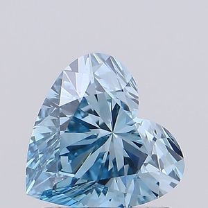 เพชรรูปหัวใจสีฟ้าสดใสสำหรับห้องแล็บที่ได้รับการรับรองว่าเป็นอัญมณีหลวมที่ยอดเยี่ยมในฤดูกาลตัดเครื่องประดับ - Product Image 1