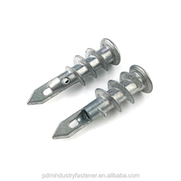 Chevilles murales 13*40mm et vis, chevilles métalliques pour cloisons sèches, chevilles robustes pour cloisons sèches, kit de vis pour chevilles de cloisons sèches en alliage de zinc pour métal