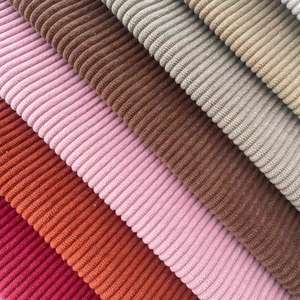 Tissu en velours côtelé épais en polyester 100% à bas prix, tricoté en chaîne, pour la sellerie de canapé, les vêtements, les pantalons - Product Image 1